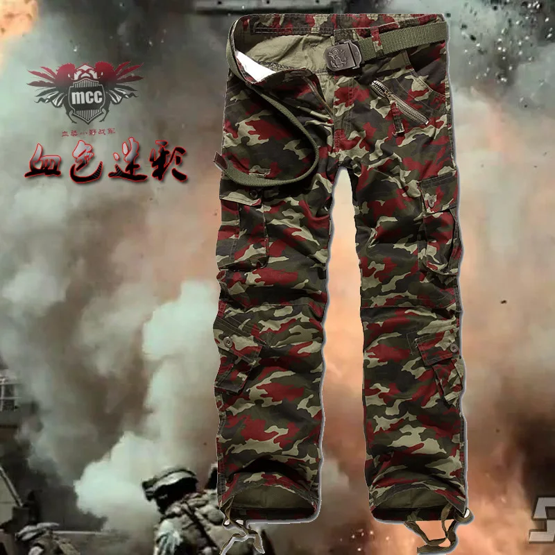 Мужские повседневные брюки 2018 военные тактические камуфляжные модные уличные