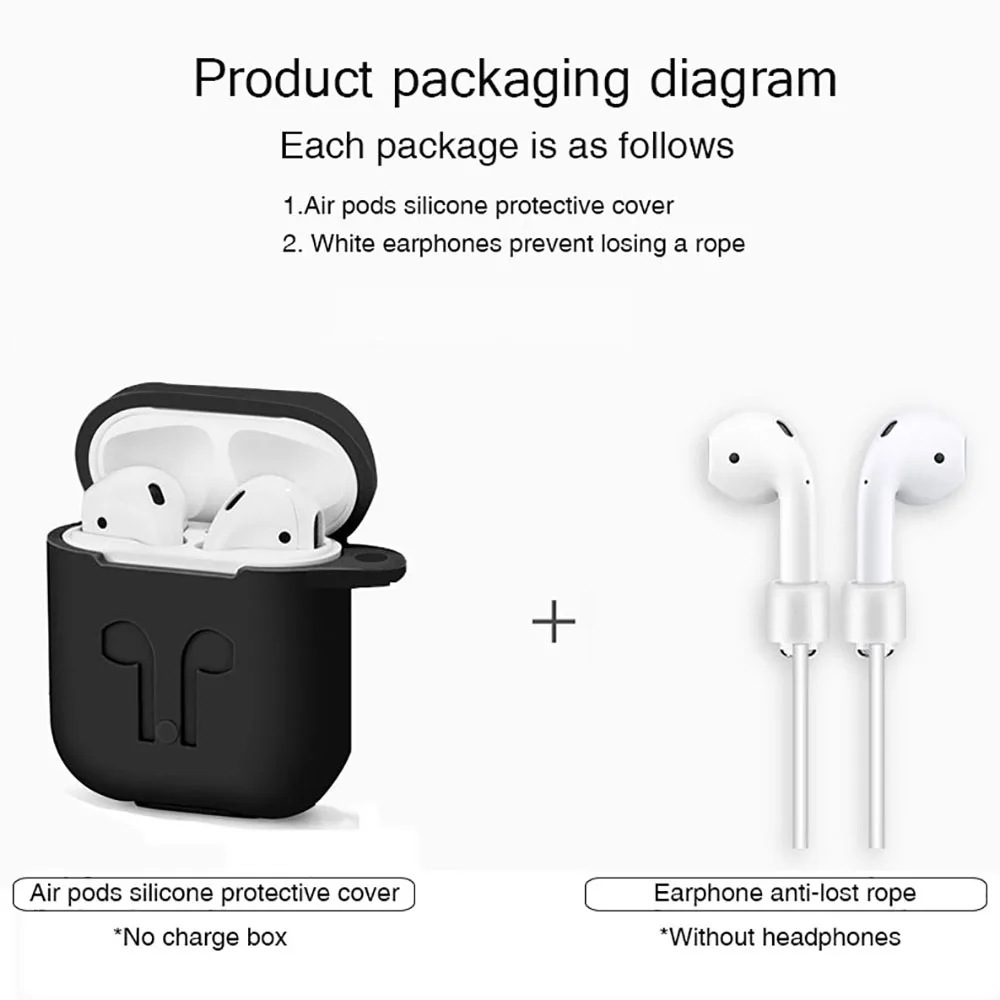 Защитный силиконовый чехол для AirPods наушников iphone беспроводные наушники