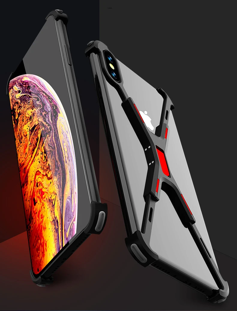 R-just для iPhone XS Max бампер Роскошный Жесткий металлический алюминиевый сплав Броня противоударный чехол для телефона iPhone XR X задняя крышка
