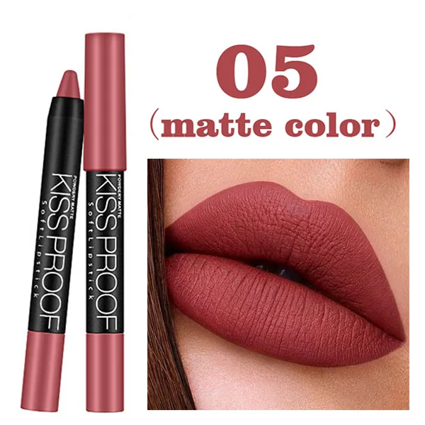 DNM 19 цветов матовая губная помада Водонепроницаемая устойчивая к поту длинная ручка со стойкими чернилами для губ блеск Colorfast Карандаш Макияж Блеск для губ - Цвет: DNM-05