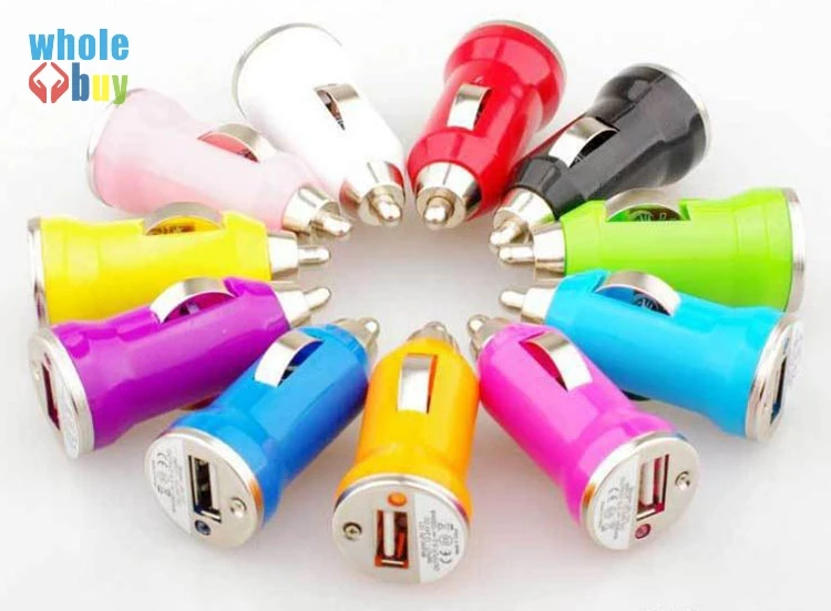 200 шт./лот красочное автомобильное зарядное устройство Mini USB для IPhone 5 5s 4 4G 3G IPod ITouch