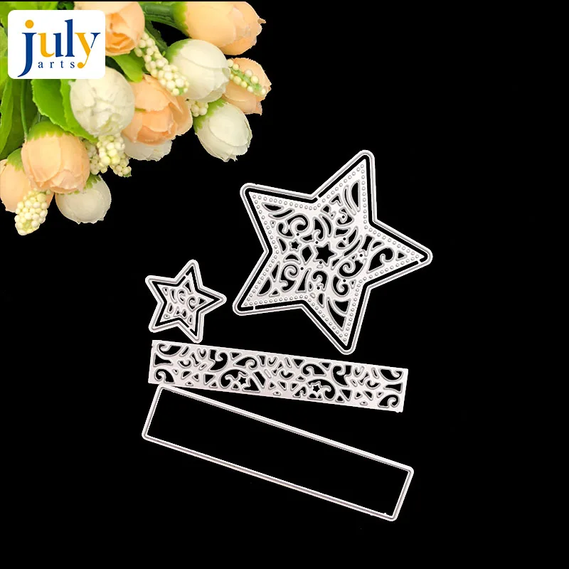 Julyarts Merry Christmas Star режущие штампы металлические трафареты Voor DIY Скрапбукинг тиснение Decoratie ремесло лекало, пресс-форма