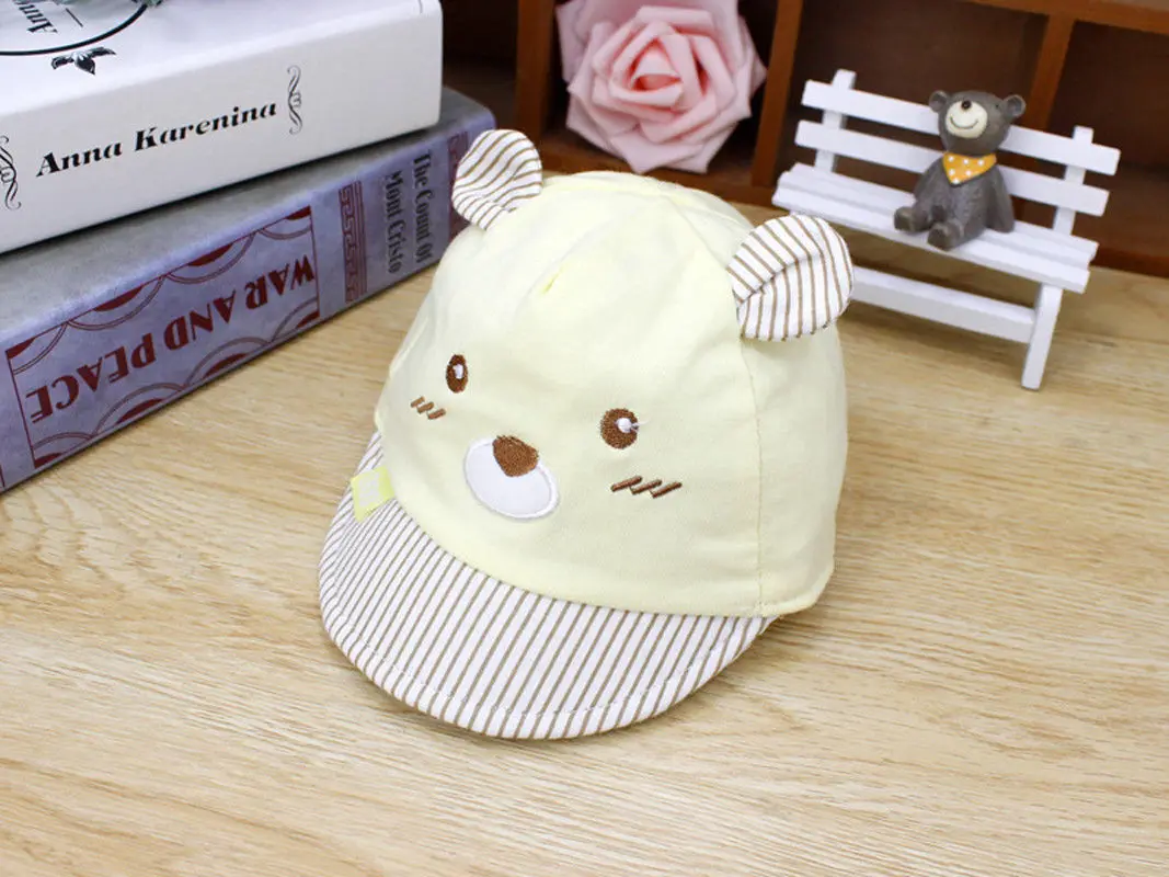 fashion and lovely Bear Baby Kids Caps New Girl Boy Cap Summer Hats For Infant Sun Hat With Ear wild stylish cute CH | Детская одежда и