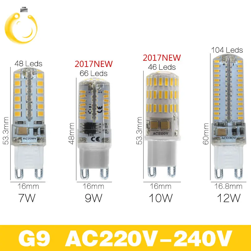 Новейшая светодиодная лампа 2017 в G9 G4 по самой низкой цене g4 g9 с углом свечения 220