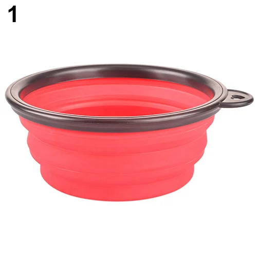 Портативная силиконовая дорожная Складная миска для собаки питомца кота подача