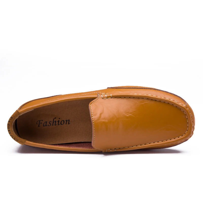 Мужская повседневная водонепроницаемая обувь коричневые туфли без шнурков на