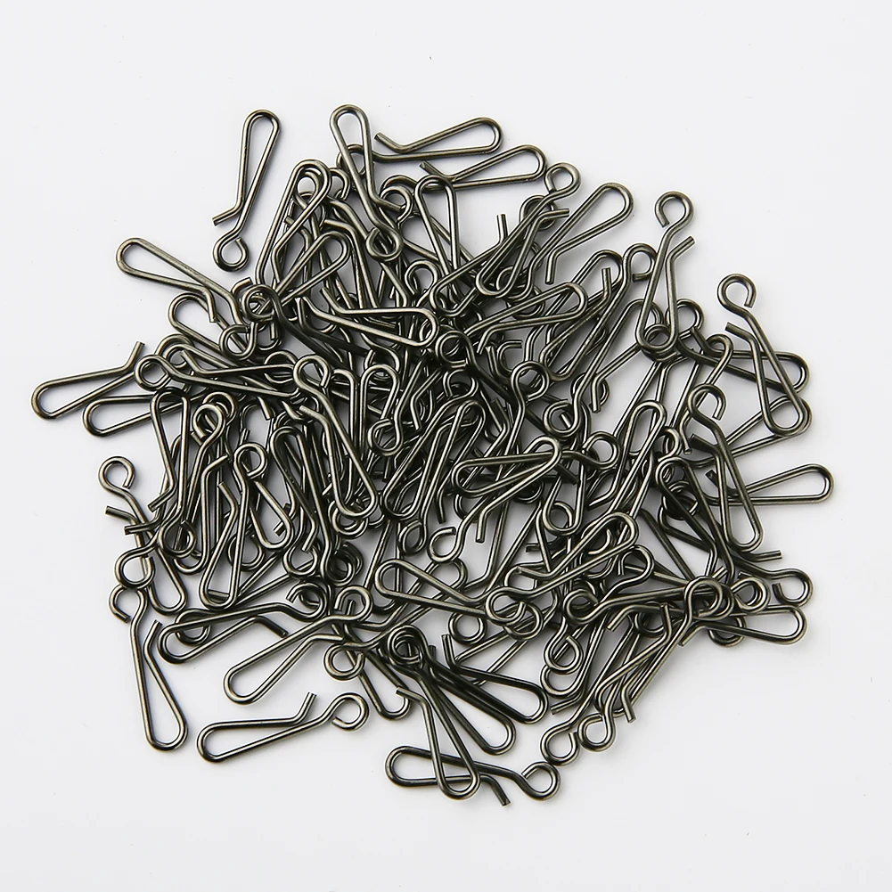 100pcs Hanging Fishing Snap swivels Barrel Fishing Connector Sea Accessories Fish Carp Tackle Box Fly Tools Hook Lure Ring