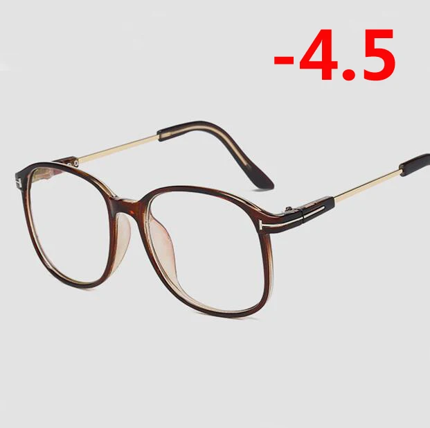 Myopia 450 0,5-1,0-1,5-6,0 анти-синий светильник очки Близорукость ретро прозрачная и черная оправа очки по рецепту для унисекс - Цвет оправы: Myopia 450