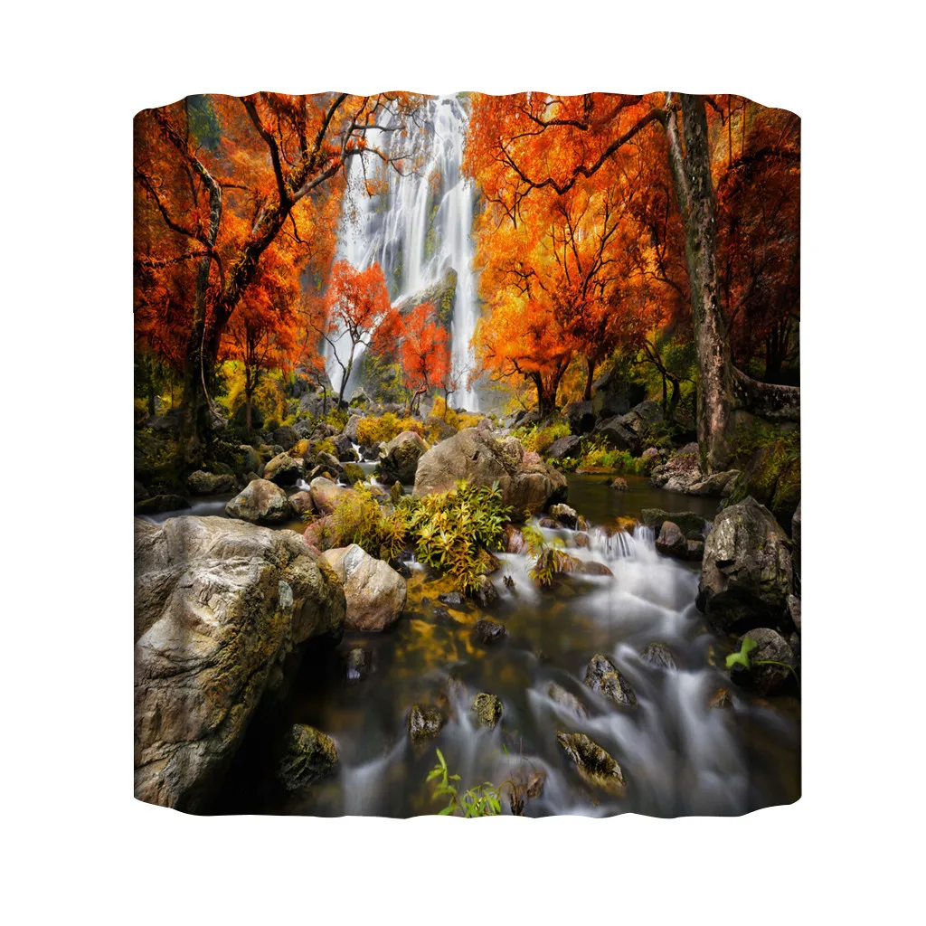 Занавеска для душа ванной качественная натуральная водонепроницаемая полиэстер