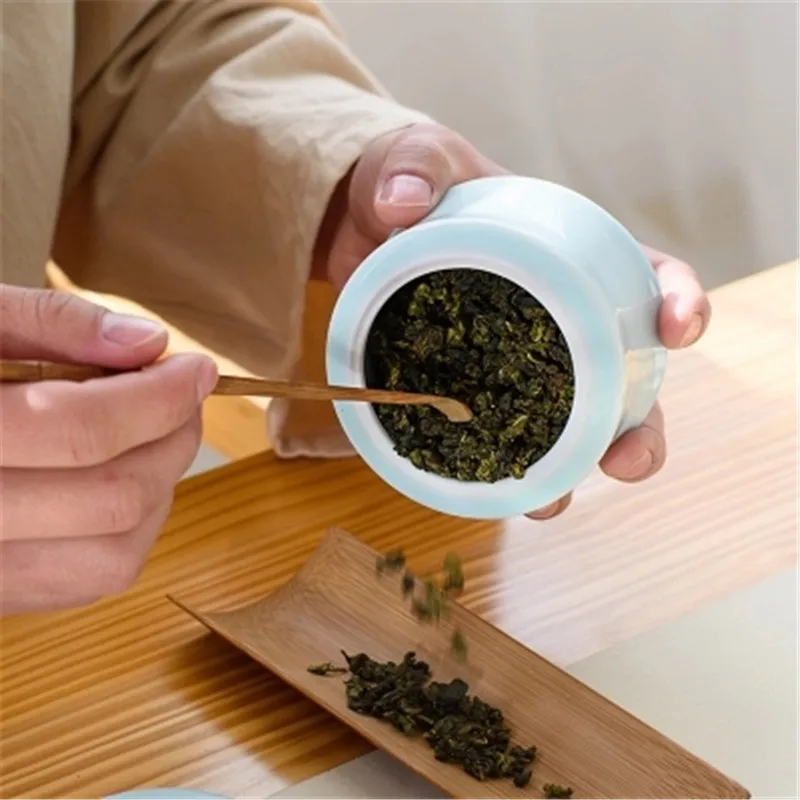 Цвет морской волны канистра чайный набор в коробке Hand made Керамика запечатанный