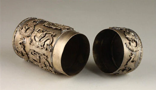 Винтажная Коллекция ручная работа уникальный тибетский серебряный дракон