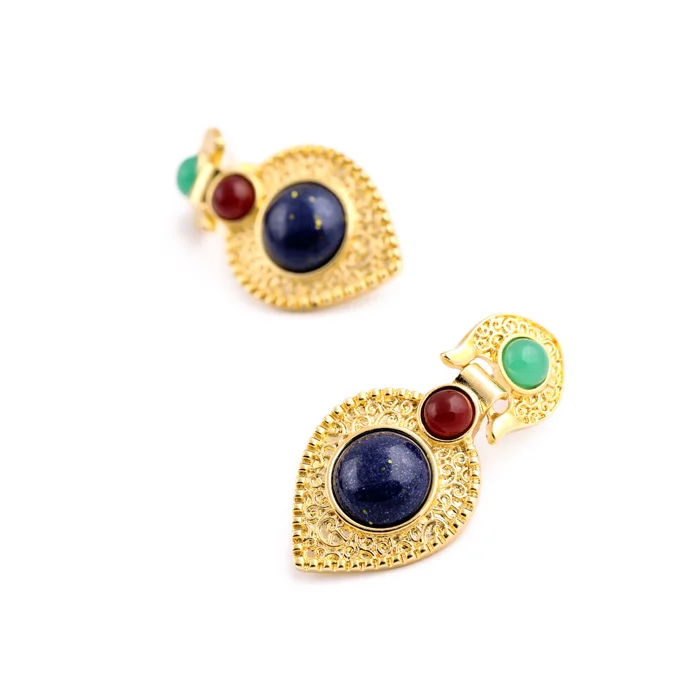 Women Fashion Vintage Multicolor Drop Earrings Mujeres Brincos Trendy Faux Stone Bijoux Jewelry Gift E5234 | Украшения и