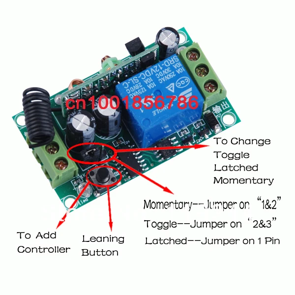 Беспроводной пульт дистанционного управления DC12V1CH RF система переключения 2