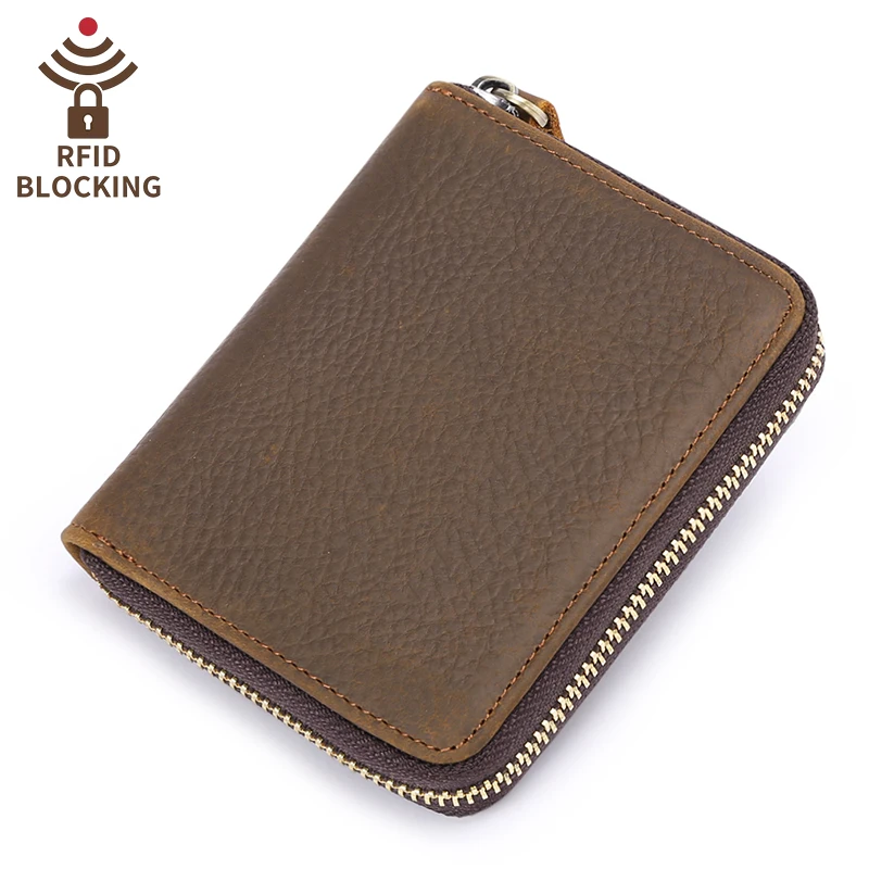 Falan Mule 2019 Новое поступление маленькая Rfid Бумажник Для мужчин на молнии из