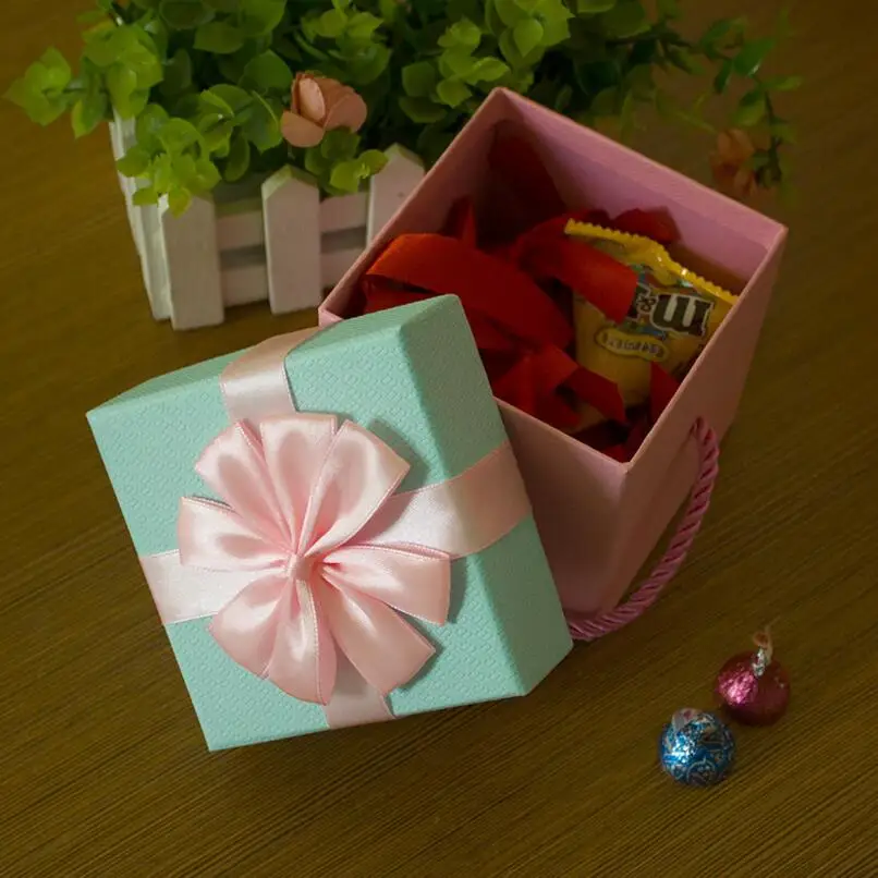 5 шт./лот свадебные сувениры портативная коробка для конфет бумажные подарочные