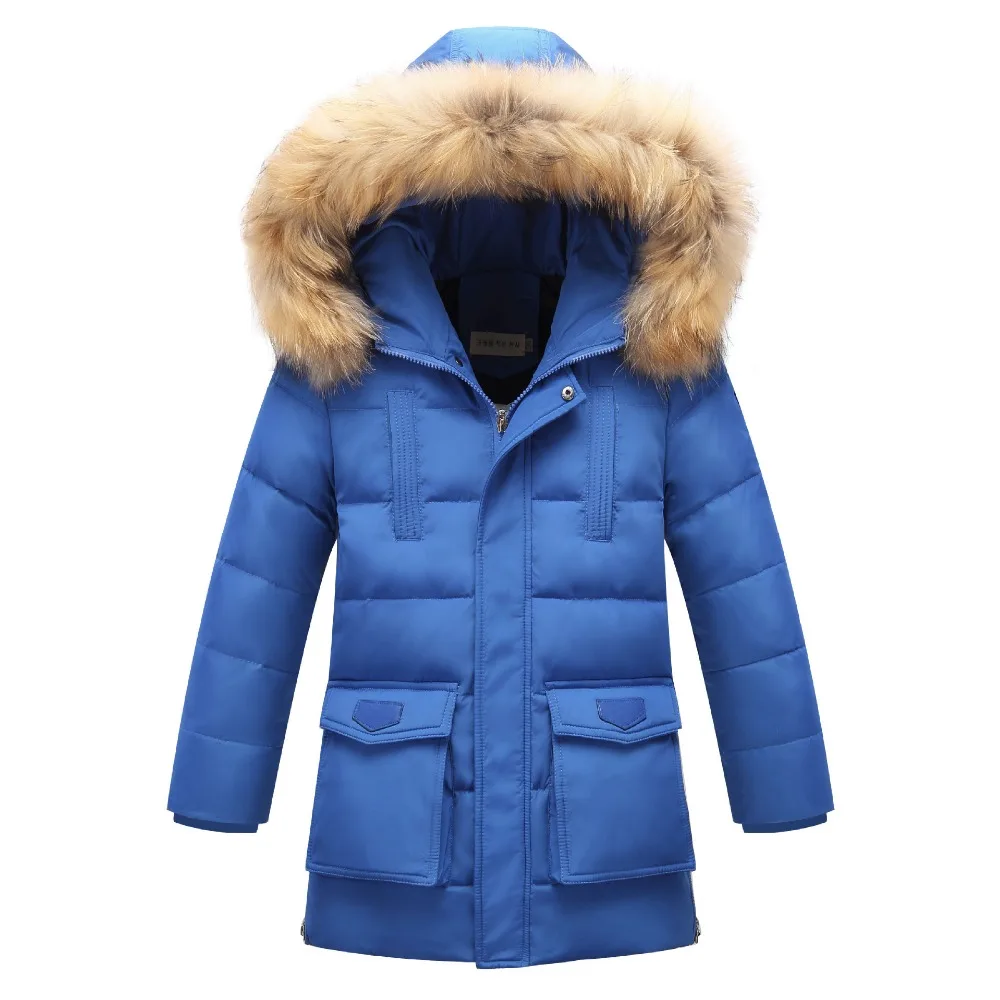 Зимние Парки Обувь для девочек большой cottonpadded Пальто и пуховики длинная теплая