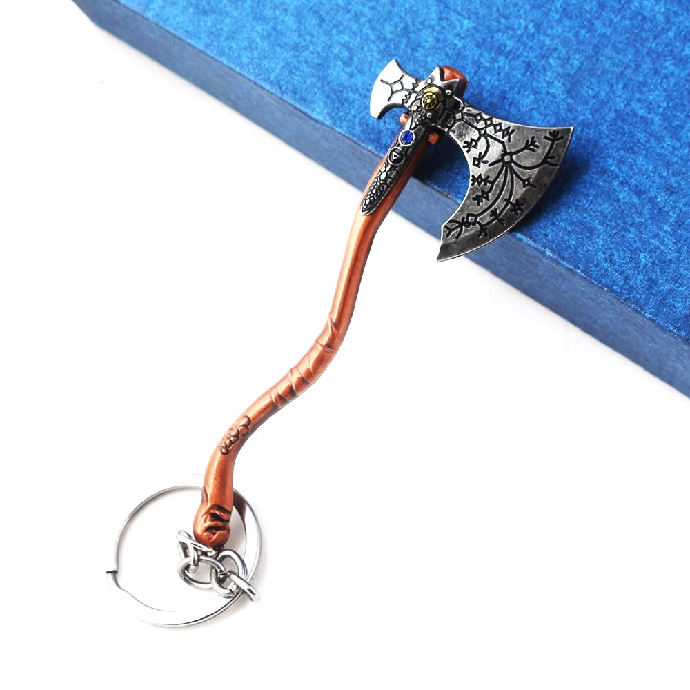 Крутая игра Бог войны брелки с топором 4 Кратоса изысканный кристалл резной узор
