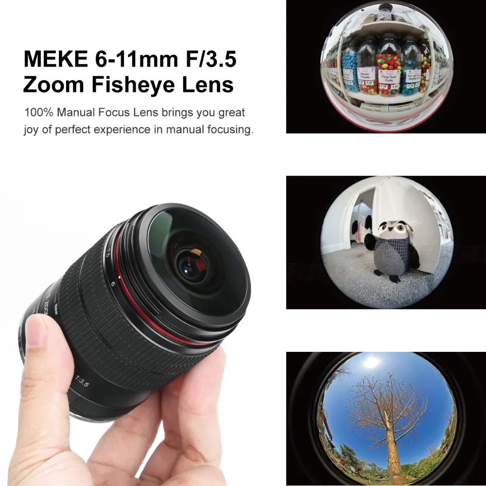 Meike 6 11 мм ультра широкий F3.5 зум Рыбий глаз объектив для всех Nikon F крепление DSLR