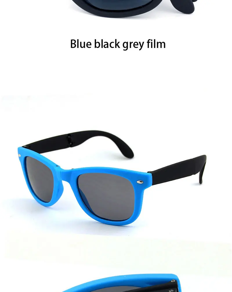 RBRARE Foldable Sunglasses With Box Vintage Classic Sun Glasses Men Shopping Travel Colorful UV400 Lunette De Soleil Femme