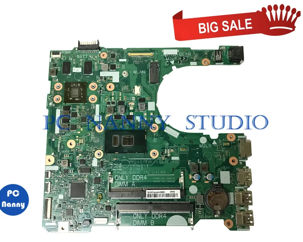 PCNANNY 031T2G 31T2G для материнской платы ноутбука DELL 3568 i5 7200U DDR4 15341 1