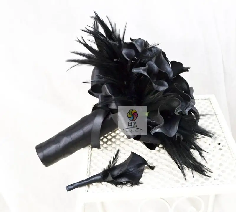 1 шт. Свадебный букет ручной работы и цветок бутоньерка жениха набор из черной