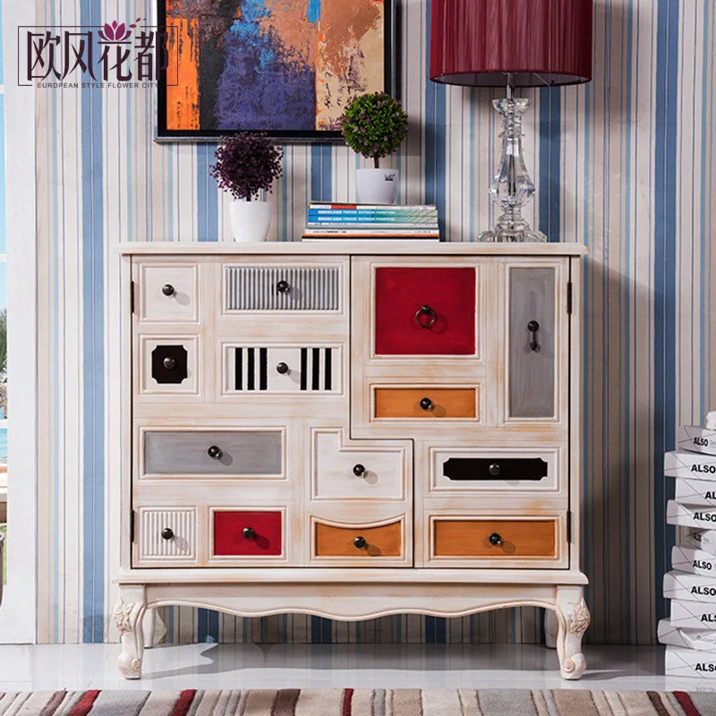 

Шкаф с тремя ящиками Huadu art, шкафы с выдвижными ящиками из массива дерева в американском стиле