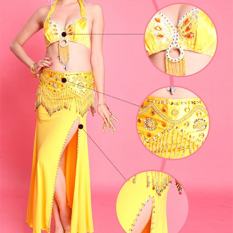 Платье ручной работы с бусинами 5 цветов (юбка + пояс бюстгальтер) индийское