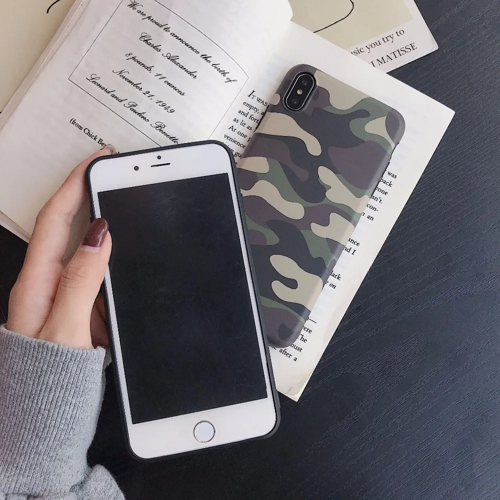 Персональный камуфляжный чехол для телефона iphone 11 Pro Max XS MAX XR 7 8 6S 6 Plus мягкий из
