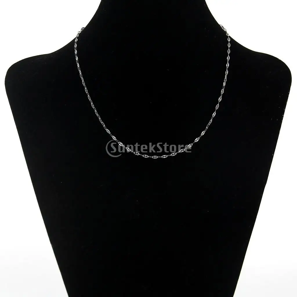 Новый 2014 новое мода женская серебряный нержавеющей стали ссылка цепи ожерелье 2.5