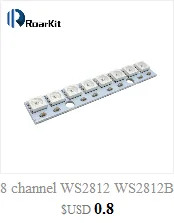 RGB светодиодный кольцевой светильник 8 бит светодиодный s WS2812 5050 RGB светодиодный кольцевой светильник со встроенными драйверами для arduino Diy Kit