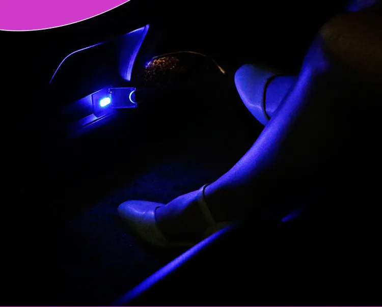 2018 Новый Автомобильный светодиодный мини usb автомобильный интерьер ножная лампа
