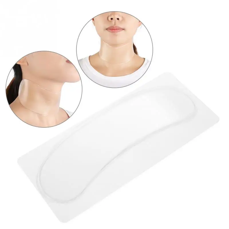 1 pcs Силиконовая многоразовая маска для подтяжки лица шеи, подушка для ухода за шеей, против морщин, для старения, моющаяся повязка на шею - Цвет: 1 pcs