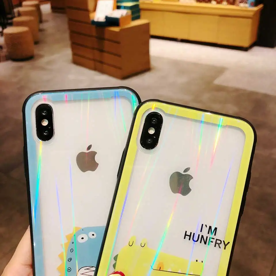 Для iphone 6 7 8 мультфильм милый маленький динозавр чехол для телефона S плюс Funda TPU