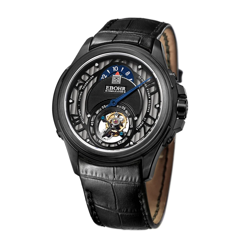 EBOHR брендовые Роскошные Механические мужские водонепроницаемые часы деловые
