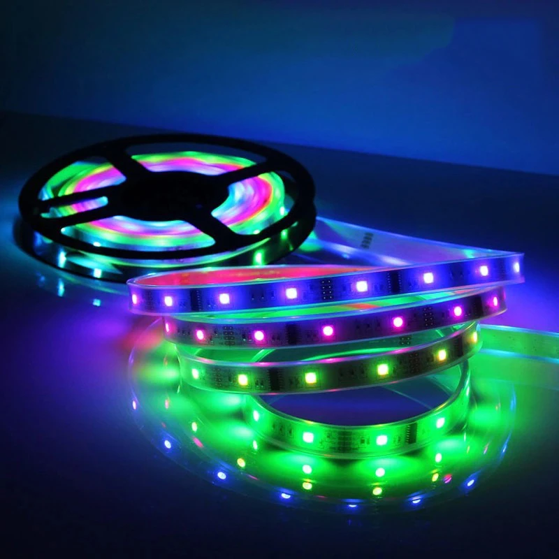 5 м RGB dream magic Светодиодная лента DC12V 6803 IC IP67 водонепроницаемая светодиодная лента 5050 SMD 150 светодиодный гибкий светильник+ Радиочастотный пульт дистанционного управления