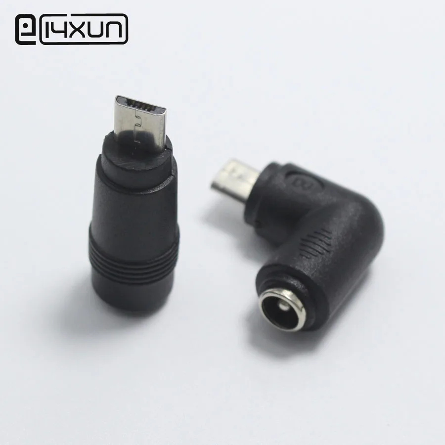 EClyxun 1 шт. 5 5x2 мм гнездовой разъем к Micro USB 90 180 градусов штекер 5-контактный питания