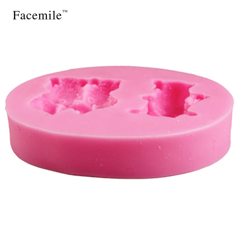 Милый медвежонок Форма Шоколадные конфеты Желе 3D силиконовые формы Мультфильм