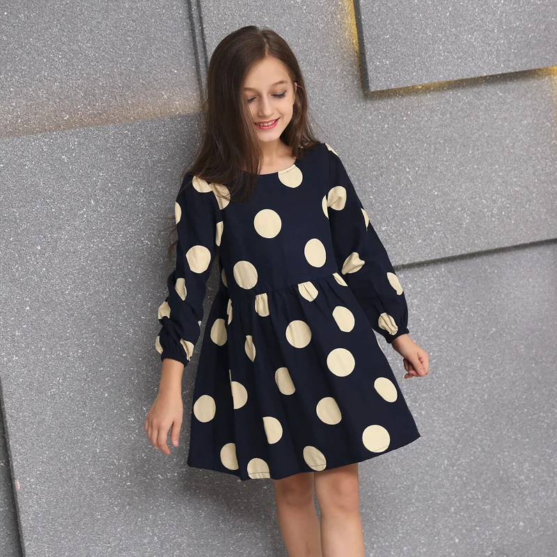 Autumn Dress Girl + Scarf Fall Girls Clothes Long Sleeve 2016 Robe Demoiselle D'honneur Fille Teenage Clothing | Детская одежда и