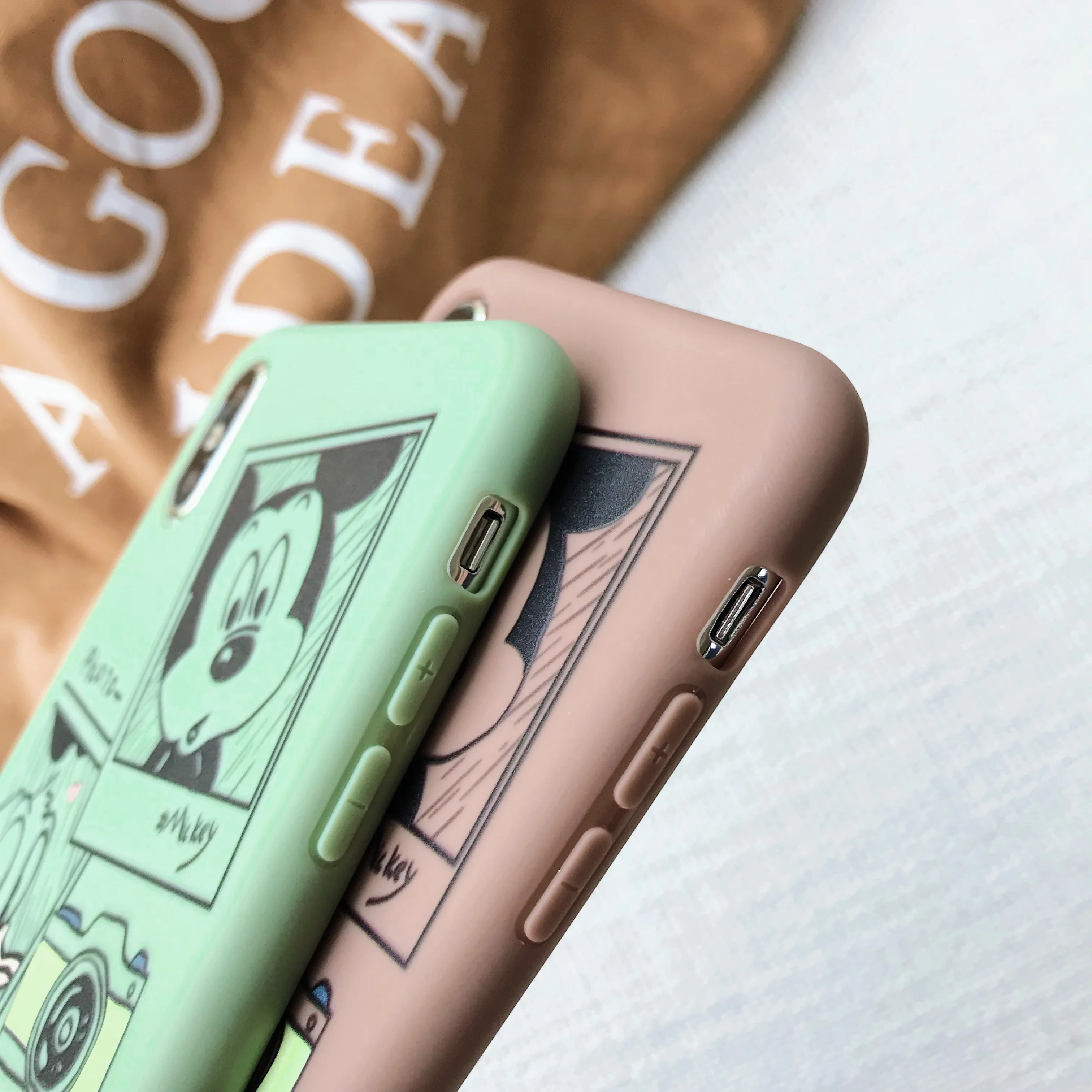 Чехол для мобильного телефона с мультипликационным принтом Микки iphone X/6/6 S/7/8/6 plus/6