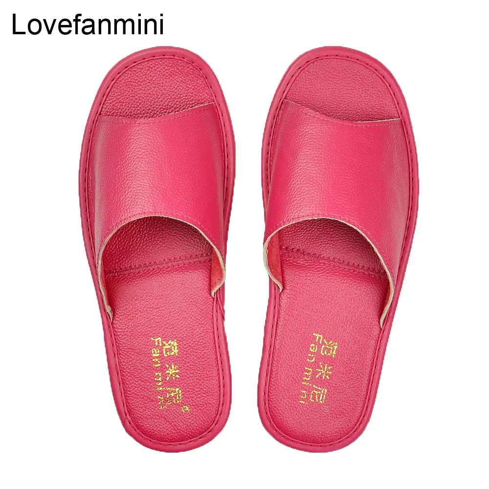511 Pink Тапочки из натуральной коровьей кожи для влюбленных пар; нескользящая домашняя обувь для мужчин и женщин; модные повседневные тонкие туфли из термопластичной резины на мягкой подошве; сезон весна-лето; 511m - Цвет: 511 Pink