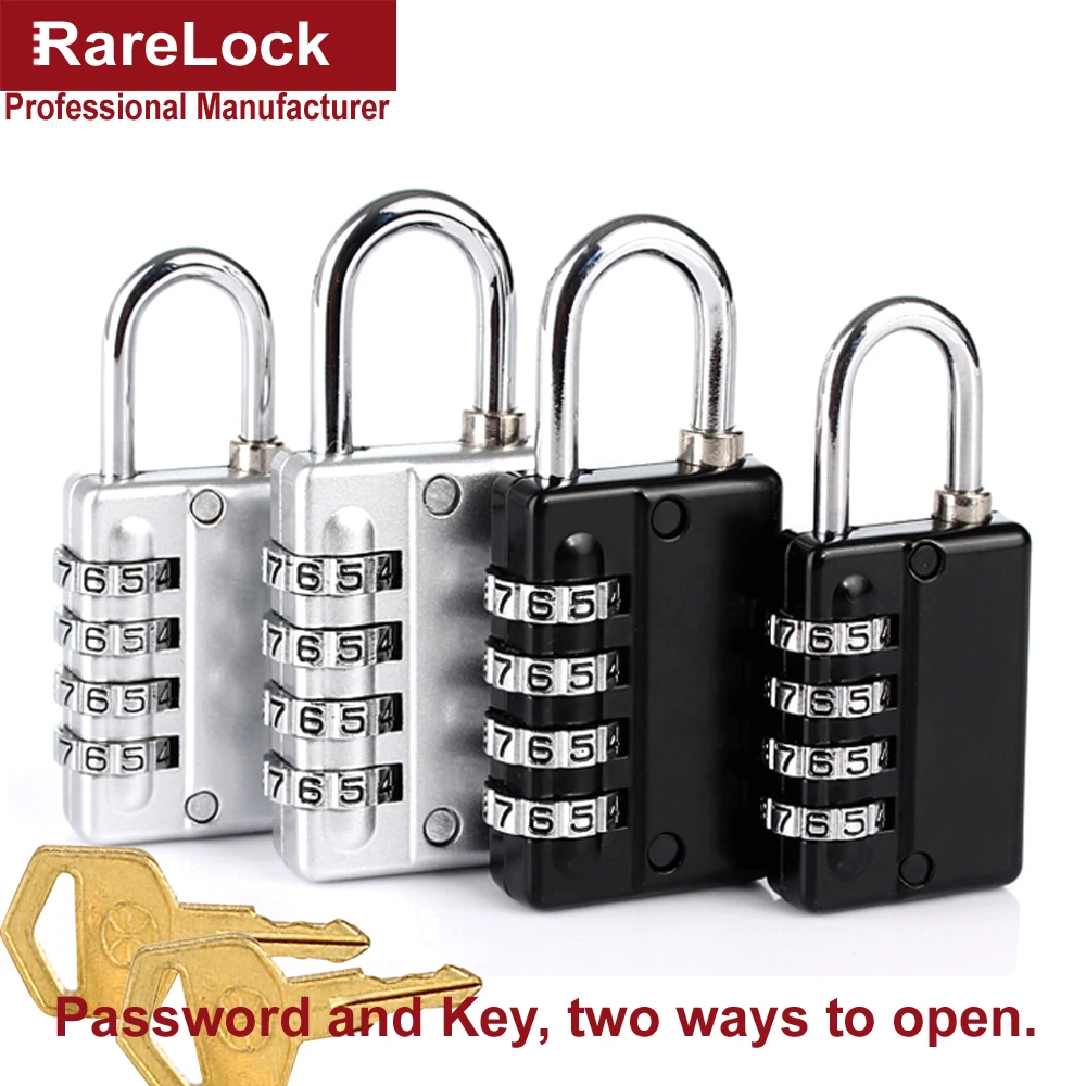 Комбинации замок с ключом 2 вида цветов Размеры кодовый Для мужчин женщин сумка