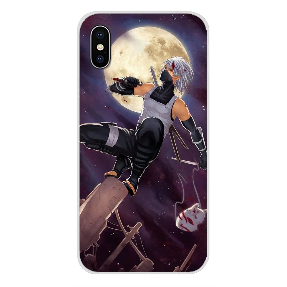 Силиконовые чехлы для Apple iPhone X XR XS MAX 4 4S 5 5S 5C SE 6 6S 7 8 Plus ipod touch Аниме Наруто Саске