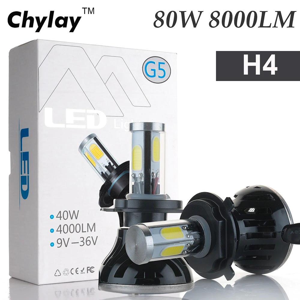 Светодиодный h4 головной светильник s супер яркий G5 80 Вт 8000LM 6000 К белый авто