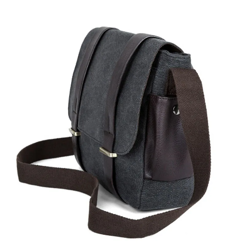 Повседневная мужская сумка через плечо брендовая холщовая дорожная