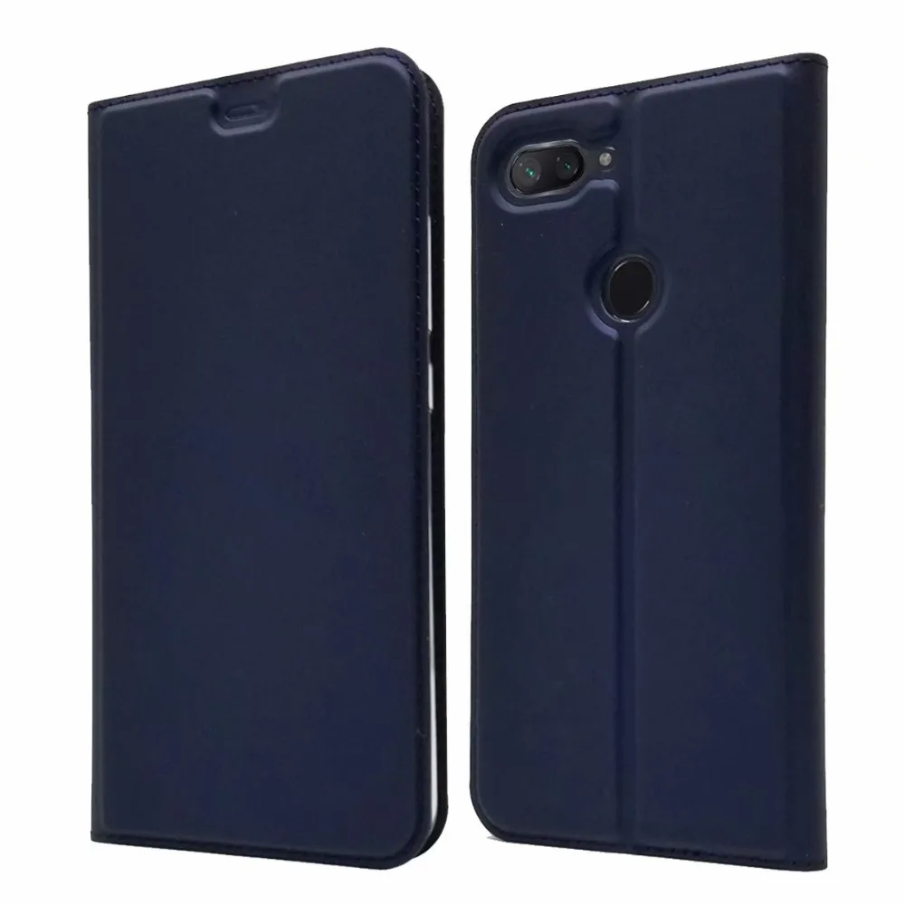 Чехол-бумажник для Xiaomi Mi 8 Lite магнитный чехол с подставкой карт защитный откидной
