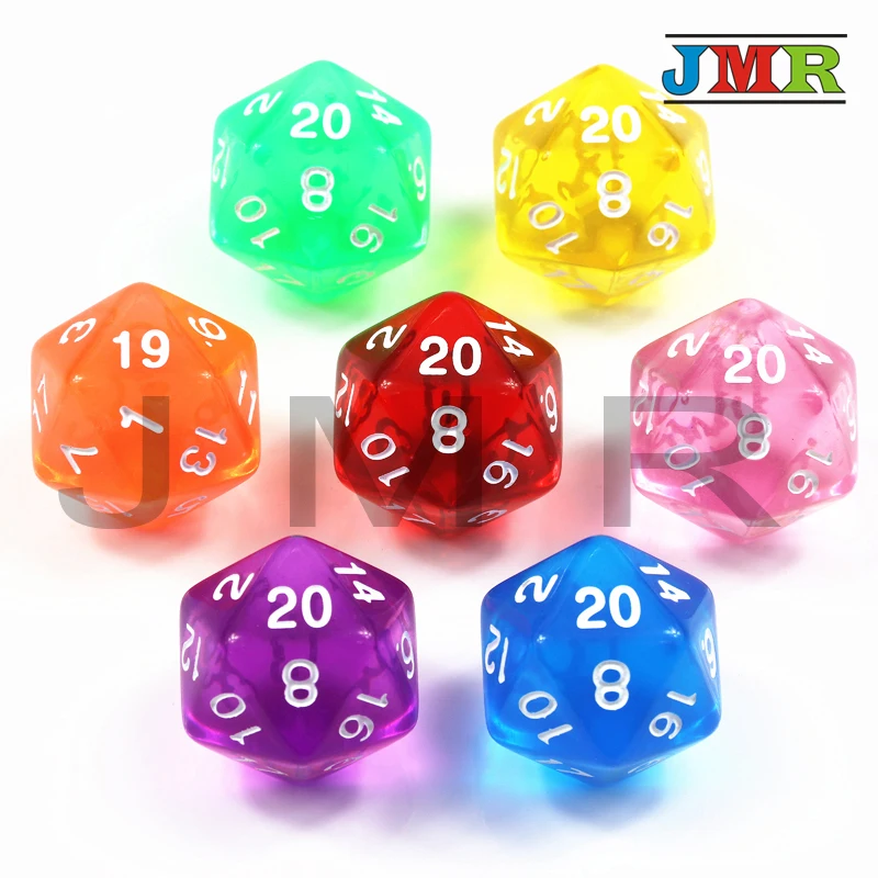 Высокое качество 7 шт трпг D20 игральные кости для 20 сторонних игр кубики цветов