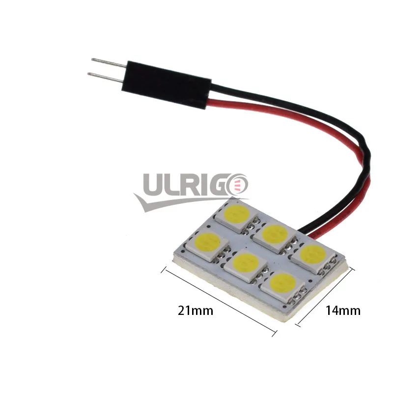 Светодиодная панель T10/BA9S/Festoon 5050 6SMD яркая белая/белая горячая/холодная 12 В