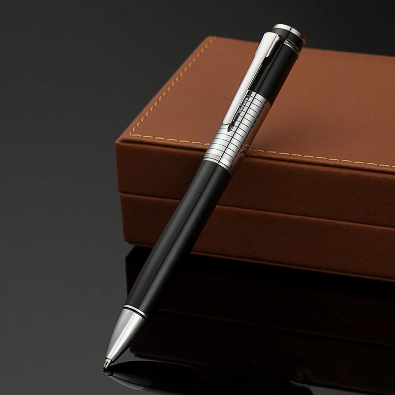 Wholesale Price 2pcs Black Metal Ballpoint pen / Roller ball Pen School Office Stationery Classic Writing Ball Pens Gift | Канцтовары