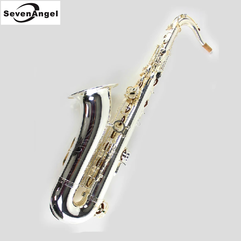 Тенор Bb Сакс духовой инструмент чистая Silve поверхности Sax западные инструменты
