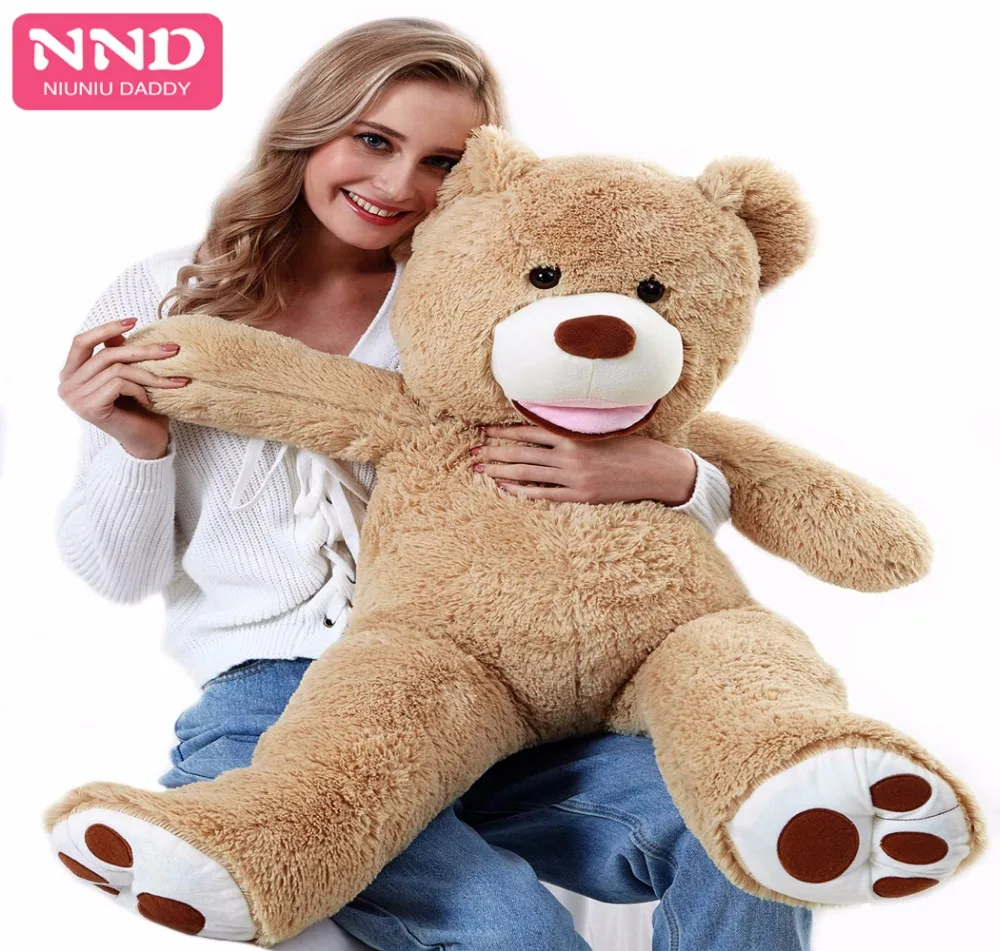 Niuniu Daddy 80 см до 260 см гигантский плюшевый медвежонок из кожи, набивной Американский медведь, полуфабрикат, USA Bearskin